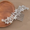 Cross-border European and American leaf hair combs, alloy five-petal flower water diamond bridal hair combs, photo bridal headwear, wedding accessories Application Scenario